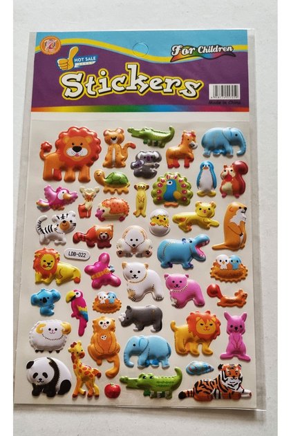 Stickers For Childreen Puffy Kabartma İçi Hava Dolu Kendinden Yapışkanlı Konulu Çıkartma Etiket