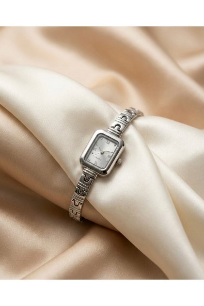 Women's Watch Steel Band Silver Color Roman Numeral Luxury | Vintage Elegant Classic Case Wrist Watch 2026