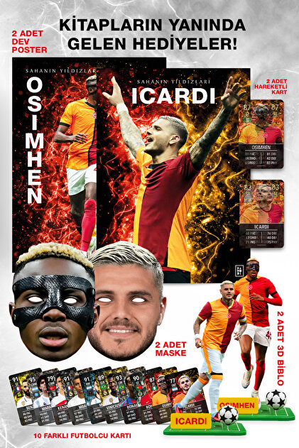 Parodi Yayınları Osimhen, Icardi 2li Set Futbolcu Kitabı - 3D