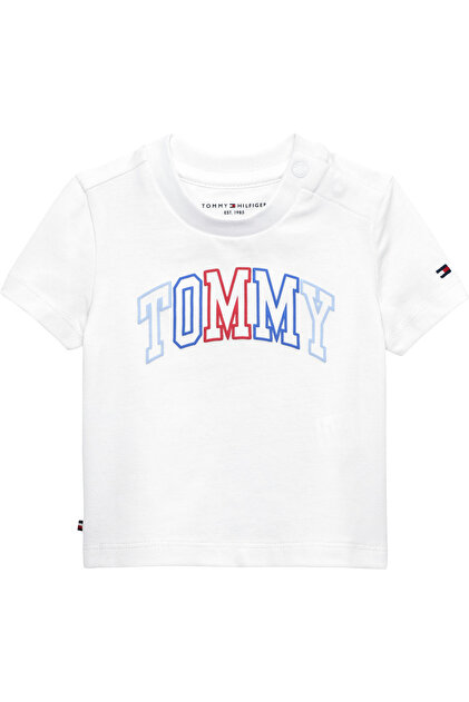 Outline Yenidoğan Beyaz Kısa Kollu T-Shirt