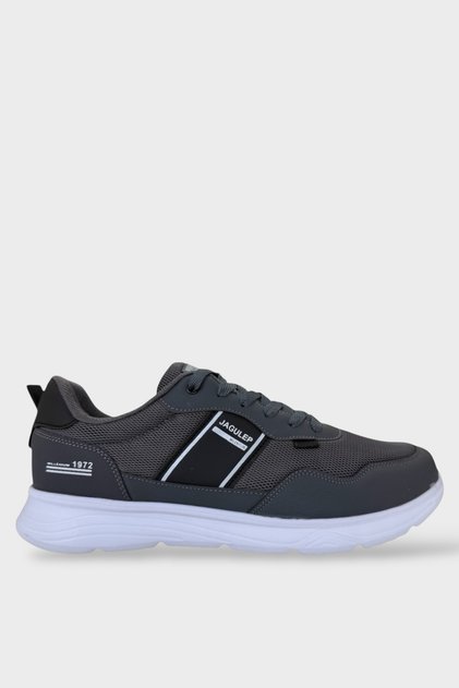 Men's Airfile Large Size Comfortable Fit Sports Shoes (45-46-47) Smoke - Black