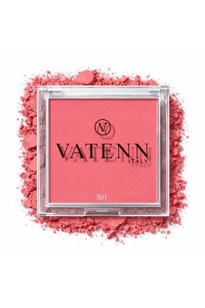studio wet and dry matte blusher, contour, and highlighter set in rose shade (301)