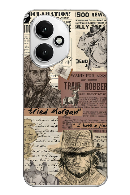 Honor 400 Compatible Western Pattern Transparent Phone Case