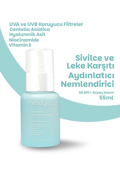 ve Leke Karşıtı Aydınlatıcı Nemlendirici 50 SPF Yüz Güneş Koruyucu Krem, Hassas ciltler için