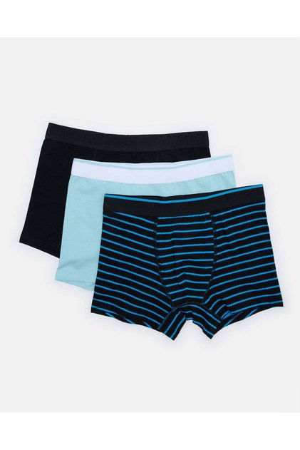 3 Pack Senior Boys Printed Boxer Briefs