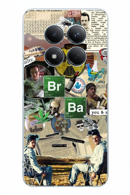 Redmi Note 15 Pro 4g Compatible Breaking Bad Collage Printed Silicone Case