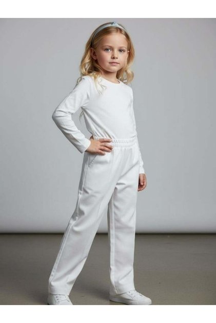 Girl's Soft Textured High Waist Pants