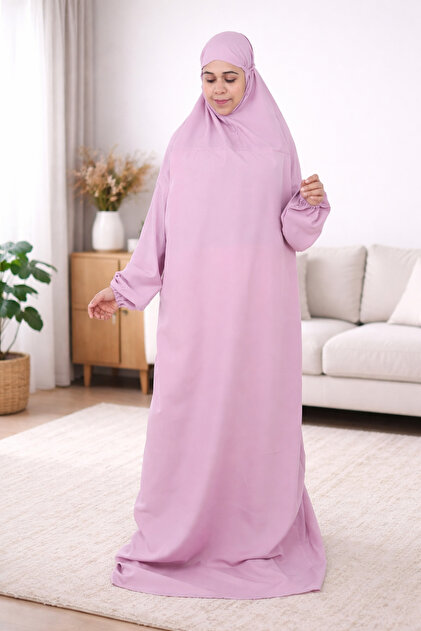 knee length dresses for ladies Prayer Dress for Women With Bag - Black main image 1