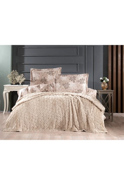 Rabbit Welsoft Puff Rabbit Feather Blanket 100% Cotton Duvet Cover Set