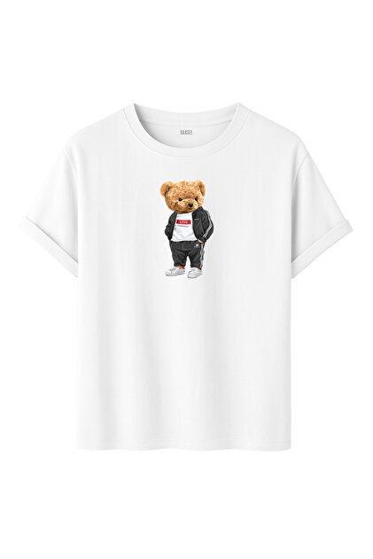 Unisex Love Yourself Teddy Bear Printed 100% Cotton Crew Neck T-Shirt