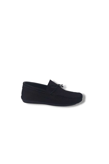 Modesa 188 Men's Black Bowknot Nubuck Genuine Leather Loafer Shoes Size 39