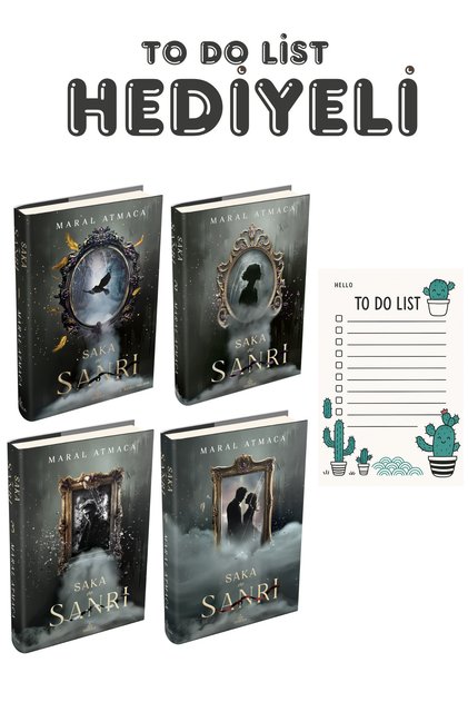 Saka ve Sanrı 1, 2, 3, 4 Maral Atmaca 4 Kitap Ciltli Set to do list hediyeli