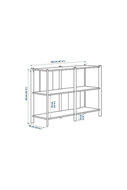 IKEA JATTESTA açık raf ünitesi, siyah 120x85 cm - Fiyatı, Yorumları