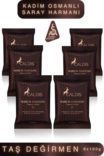 ®   Harem Harman ™   6 X 100 Gr Turkish Coffee (Saray Blend & Freshly Roasted & Freshly Ground)