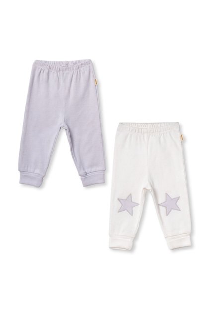 100% Organic Cotton, 2-Piece Baby Booties and Bottoms, Pajama Set with Star Detail, Baby and Newborn Series