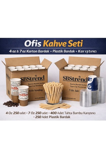 *YENİ ÜRÜN*Üreticiden Koli Bardak Seti 250’er adet 4oz,7oz Karton Bardak,Plastik Bardak,Karıştırıcı