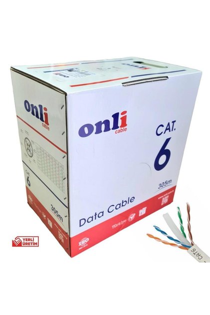 كابل شبكة ONLİ CAT6 UTP بطول 305 متر 24awg (CCA)