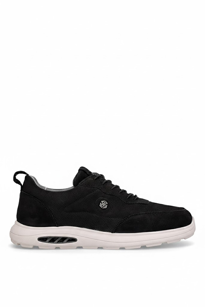 Elit 26Yslfrv410-3N Men's Genuine Nubuck Leather Casual Shoes Black
