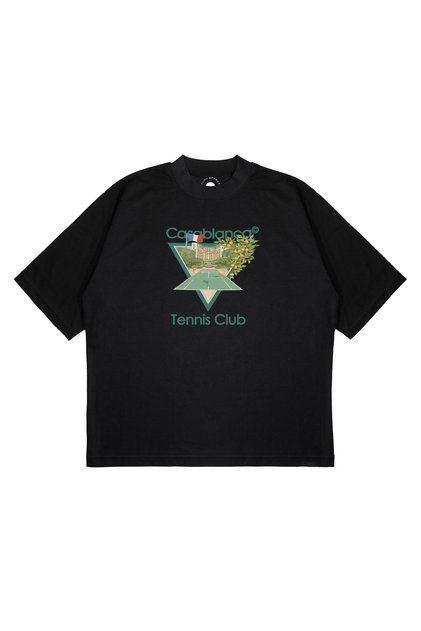 Unisex Oversize Casablanca Triangle France Printed Boxy Fit Thick Fabric (240Gsm) T-Shirt