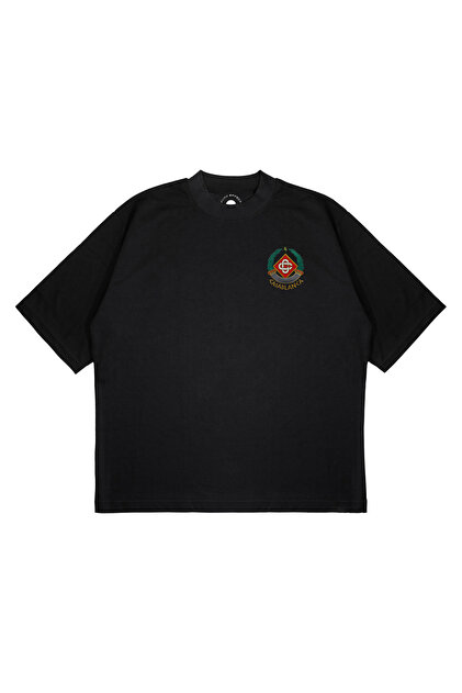TRAGEDY Tricou unisex oversize cu imprimeu Chrome Hearts, croială