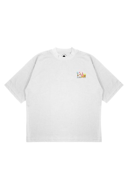Unisex Oversize Spongebob Printed Boxy Fit Thick Fabric (240Gsm) T-Shirt