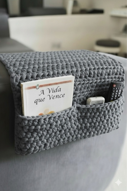 Gray Smoked Sofa Side Control Panel Cover Control Panel Mesh Control Panel 70 cm Portable Side Table