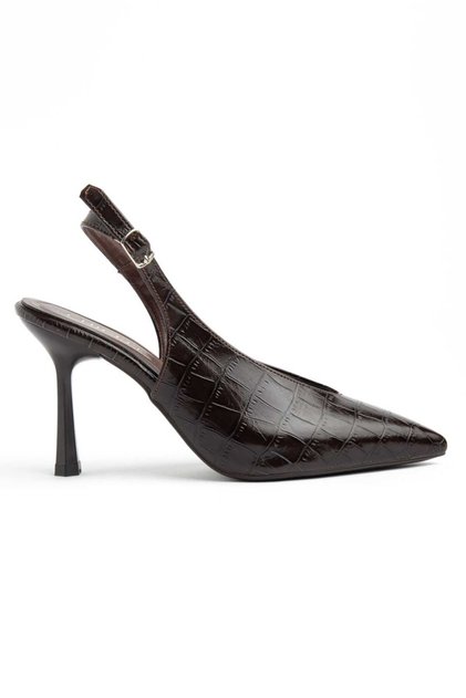 Como Brown Heeled Women's High Heel Shoes Stiletto