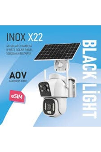 inox X22 4G DUAL LENS BLACK LİGHT ESİM SOLAR KAMERA - Fiyatı