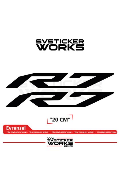 Yamaha R7 Compatible Text Sticker – High Quality Custom Cut Foil (Set of 2)