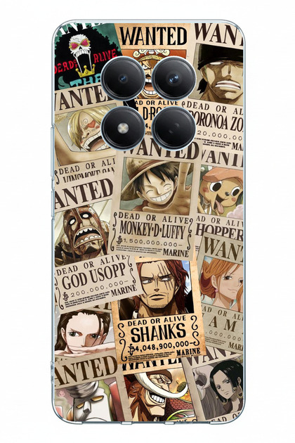 Redmi Note 15 Pro Plus Compatible One Piece Newspaper Design Printed Silicone Case