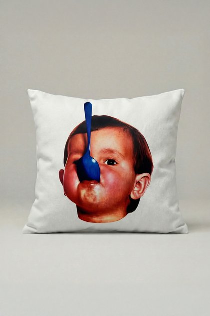 Retro Pop Art Baby Patterned Decorative Throw Pillow Cover 057 – Modern Artistic Pillowcase 45X45 cm