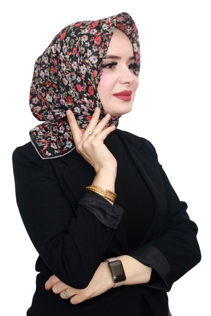 PAMUKLU SOFT EŞARP EL DİKİŞLİ ÇITIR ÇİÇEK DESEN