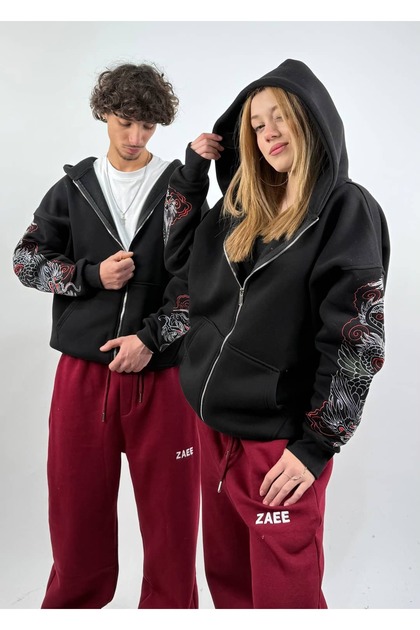 zaee Dragon Oversize Zipp Hoodie - Fiyatı, Yorumları