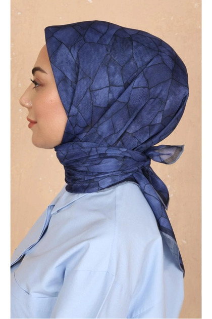 PAMUKLU SOFT EŞARP EL DİKİŞLİ MERMER DESEN