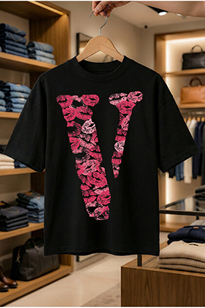 Summer Short Sleeve T-Shirt Sweat-Resistant Cotton Printed T-Shirt Kiss V