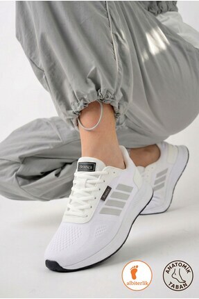 しろ　仮 AlbiShoes Unisex Erkek Kadın Rahat Yumuşak Anatomik Taban Yazlık