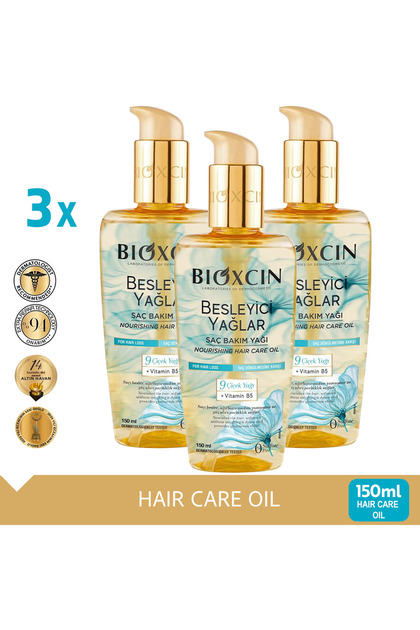 Nourishing Oils Ulei Ingrijire Par 3x150 ML pentru Par Uscat si Deteriorat