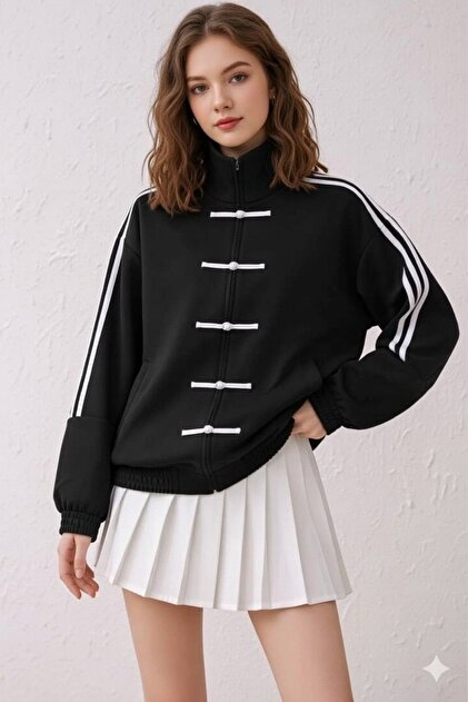 Köstebek Vintage Üç Şeritli Chines Style Oversize Ceket - Fiyatı