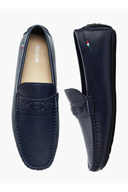Men Logo Accent Slip-On Loafers