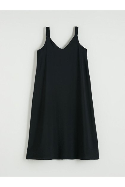 Giyçık Store Den Black V-Neck Strappy A-Line Dress