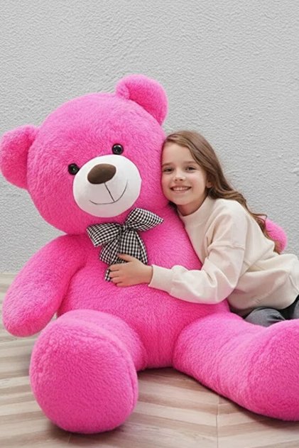 180 cm Plush Bear with Bow Tie, Giant Size, Special Gift for Lover, Birthday Gift for Spouse or Girlfriend