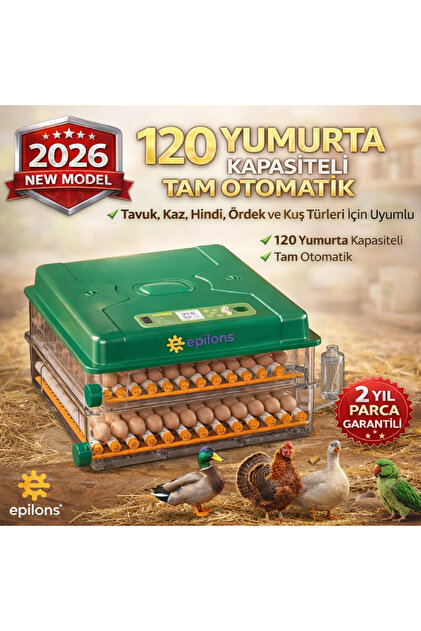 Epilons EP120 Yumurta Kapasiteli Tam Otomatik Kuluçka Makinesi
