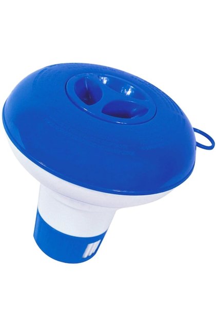 Dozator plutitor pentru substanțe chimice pentru piscină, Malcom, alb/albastru