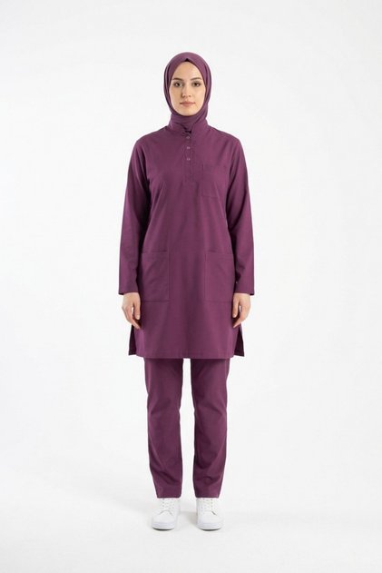 Cherry Rotten Lycra Hijab Scrubs Doctor Nurse Uniform Set