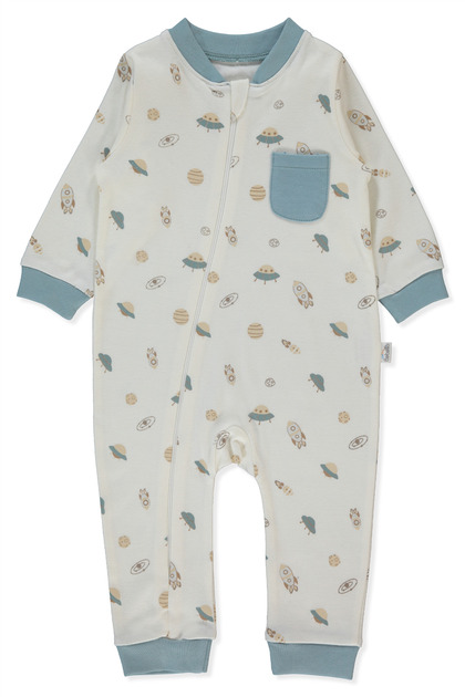 Interlock Zippered Jumpsuit Without Booties (Sweet Jumpsuit/26) Petrol Green