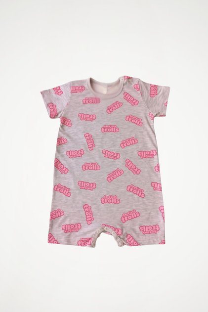 Oeko-Tex ® 100% Cotton Baby Girl Romper | Minimal Text Printed Patterned | Summer Short Sleeve Short Pants