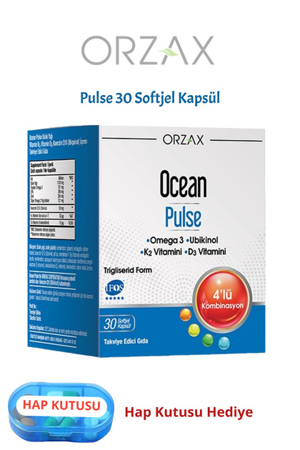 Zengin İçerikli Pulse 30 Softjel Kapsül + Hap Kutusu Hediye