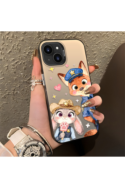 iPhone 14 Plus/15 Plus Compatible Luxurious and Stylish Cartoon Pattern High-Quality Phone Case