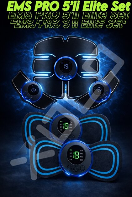 Vup Exa EMS Lサイズ Xolo Ems Pro Vücut Kas Geliştirme Egzersiz Masaj Cihazı 5li Set 5