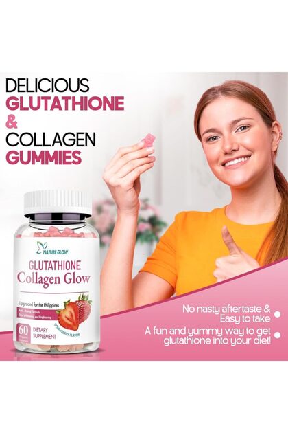 NATUREGLOW 5 pcs Nature Glow Glutathione Collagen Glow – Strawberry-  Trendyol